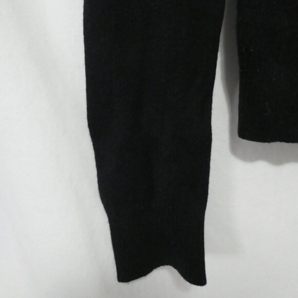 CAFEBRAND - Limited Edition | small | Solid Black Zip-Up Hooded Knit Sweater - Picture 8 of 16